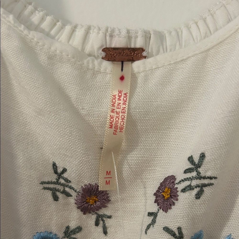Free People Embroidered Floral White Dress - Picture 2 of 2